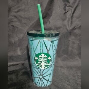 Starbucks Turquoise Logo Tumbler with Straw